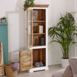 Brooklyn Alfie 2 Door Wooden Display Cabinet - Brown - Wilko - thumbnail 6