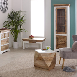 Brooklyn Alfie 2 Door Wooden Display Cabinet - Brown - Wilko - thumbnail 7