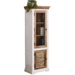 Brooklyn Alfie 2 Door Wooden Display Cabinet - Brown - Wilko - thumbnail 3