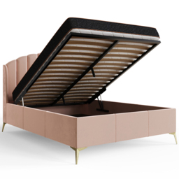 GFW Pettine King Size Blush Pink End Lift Ottoman Storage Bed - Wilko - thumbnail 4