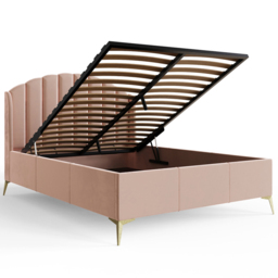 GFW Pettine King Size Blush Pink End Lift Ottoman Storage Bed - Wilko - thumbnail 7