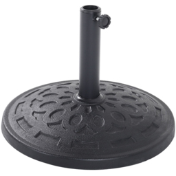 Living and Home Light Grey Solar LED Crank and Tilt Parasol with Resin Floral Base 3m - Wilko - thumbnail 7