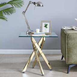 Furniturebox Tavalo Gold Side Table - Size: 55 x 55 x 55cm - Wilko - thumbnail 6