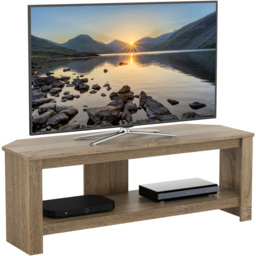 AVF Calibre Single Shelf Rustic Sawn Oak TV Unit - Brown - AVF Group Ltd - Wilko - thumbnail 4