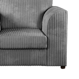 Luxor Single Seater Grey Jumbo Cord Armchair - Wilko - thumbnail 5