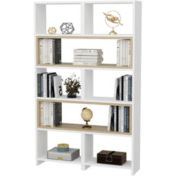 Decorotika Poyraz 8 Shelf White Sapphire Oak Bookcase - Size: 150 x 163.5 x 22cm - Multi - Wilko - thumbnail 4