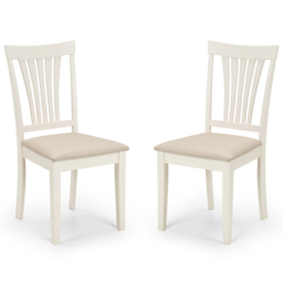 Julian Bowen Stanmore Set of 2 Ivory Dining Chairs - Cream - Wilko - thumbnail 3