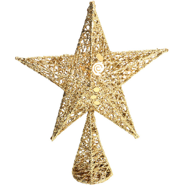 Living and Home Gold Star Wrought Iron Christmas Tree Topper 40cm - Size: 30 x 30 x 40cm - Wilko - image 1