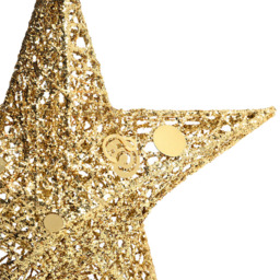 Living and Home Gold Star Wrought Iron Christmas Tree Topper 40cm - Size: 30 x 30 x 40cm - Wilko - thumbnail 7