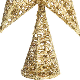 Living and Home Gold Star Wrought Iron Christmas Tree Topper 40cm - Size: 30 x 30 x 40cm - Wilko - thumbnail 6