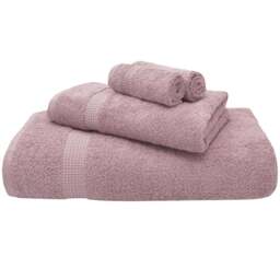 Mayfair Egyptian Cotton Deep Blush Bath Towel Set of 2 - Pink - Wilko - thumbnail 1
