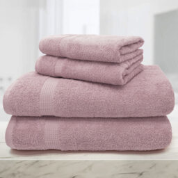 Mayfair Egyptian Cotton Deep Blush Bath Towel Set of 2 - Pink - Wilko - thumbnail 4