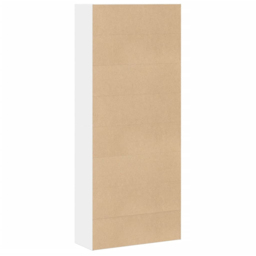 vidaXL 5 Shelf White Tall Bookcase - Size: 189 x 30 x 80cm - Wilko - thumbnail 7
