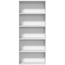 vidaXL 5 Shelf White Tall Bookcase - Size: 189 x 30 x 80cm - Wilko - thumbnail 5