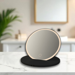 Sorrelis Lucien Portable Rechargeable LED Vanity Mirror - Size: 15 x 15 x 1.6cm - Multi - Wilko - thumbnail 3