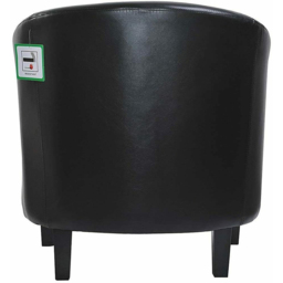 Black Faux Leather Tub Arm Chair - Size: 72 x 68 x 66cm - MCC - Wilko - thumbnail 6