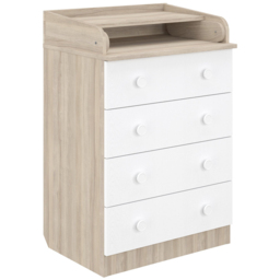 Shefa 600 4 Drawer Elm and White Kids Changing Dresser - Size: 92 x 60 x 48cm - Elm-white - Wilko - thumbnail 4