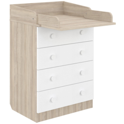 Shefa 600 4 Drawer Elm and White Kids Changing Dresser - Size: 92 x 60 x 48cm - Elm-white - Wilko - thumbnail 3