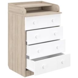 Shefa 600 4 Drawer Elm and White Kids Changing Dresser - Size: 92 x 60 x 48cm - Elm-white - Wilko - thumbnail 5