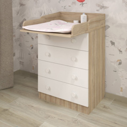 Shefa 600 4 Drawer Elm and White Kids Changing Dresser - Size: 92 x 60 x 48cm - Elm-white - Wilko - thumbnail 7