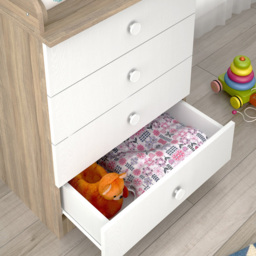 Shefa 600 4 Drawer Elm and White Kids Changing Dresser - Size: 92 x 60 x 48cm - Elm-white - Wilko - thumbnail 6