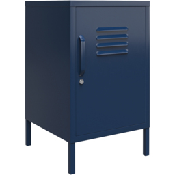 Dorel Bradford Single Door Navy Metal Locker End Table - Size: 68 x 37 x 39cm - Wilko - thumbnail 3