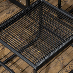 Outsunny Rattan 10 Seater Dining Set Black - Wilko - thumbnail 4