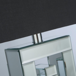 Lighting Collection Mirror Table Lamp With Grey Shade - Size: 53 x 20 x 32cm - Silver - Wilko - thumbnail 5