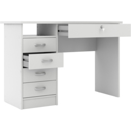 Florence Function Plus 5 Drawer Desk White - Size: 48 x 109 x 75cm - Furniture to Go - Wilko - thumbnail 7