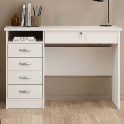 Florence Function Plus 5 Drawer Desk White - Size: 48 x 109 x 75cm - Furniture to Go - Wilko - thumbnail 1