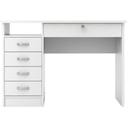 Florence Function Plus 5 Drawer Desk White - Size: 48 x 109 x 75cm - Furniture to Go - Wilko - thumbnail 4