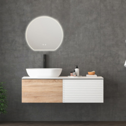 Sorrelis Marvik Tunable LED Frameless Mirror 60cm - Size: 60 x 55 x 3cm - Multi - Wilko - thumbnail 3