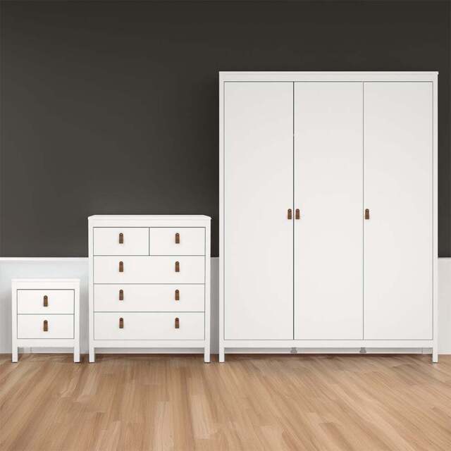 Florence Barcelona White 3 Piece Bedroom Furniture Set - Furniture To Go - Wilko - image 1