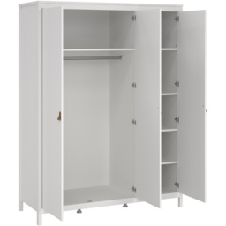 Florence Barcelona White 3 Piece Bedroom Furniture Set - Furniture To Go - Wilko - thumbnail 4