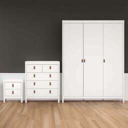 Florence Barcelona White 3 Piece Bedroom Furniture Set - Furniture To Go - Wilko