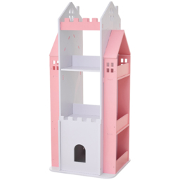 Living and Home 4 Tier Pink Rotating Kids Castle Bookshelf - Size: 4 Shelf - Wilko - thumbnail 3