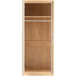 Seconique Seville 2 Door Grey Gloss Light Oak Veneer Wardrobe - Wilko - thumbnail 5