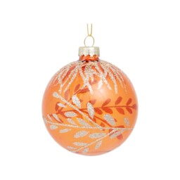 Glitter Detailed Christmas Bauble - Amber Charm - Wilko - thumbnail 3