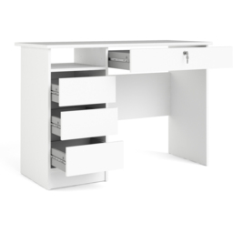 Florence Function Plus 4 Drawer Desk White - Size: 48 x 109 x 75cm - Furniture to Go - Wilko - thumbnail 4