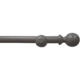Caecus FX 160cm Wooden Grey Eyelet Curtain Pole - Cream - Wilko