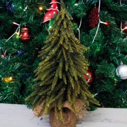 St Helens Gold Finish Decorative Christmas Tree 35cm - Size: 350 x 190 x 190cm - Green - Wilko - thumbnail 4