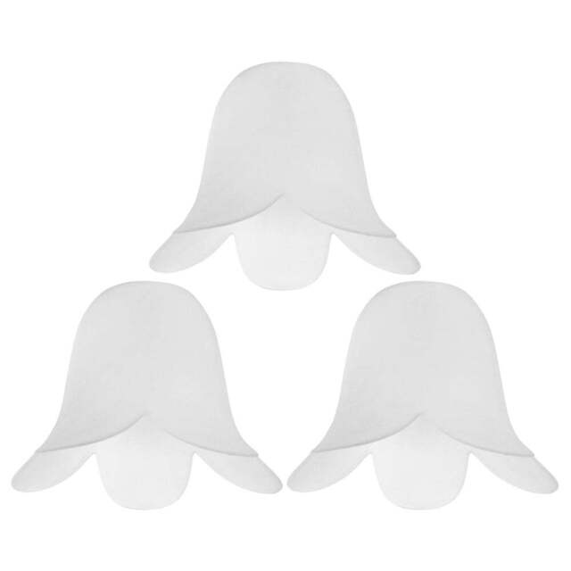 ValueLights White Frosted Glass Petal Lamp Shade 3 Pack - Size: 10.5 x 14.5 x 14.5cm - Wilko - image 1