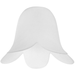 ValueLights White Frosted Glass Petal Lamp Shade 3 Pack - Size: 10.5 x 14.5 x 14.5cm - Wilko - thumbnail 3