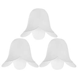 ValueLights White Frosted Glass Petal Lamp Shade 3 Pack - Size: 10.5 x 14.5 x 14.5cm - Wilko - thumbnail 1