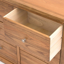 Cabinet Bits Salerno 6 Drawer Brown Chrome Knob Chest of Drawers - Wilko - thumbnail 7