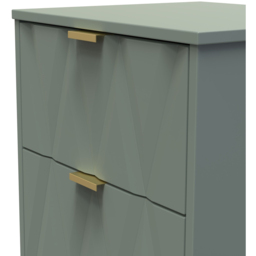 Crowndale Las Vegas 3 Drawer Reed Green Bedside Table Ready Assembled - Wilko - thumbnail 6