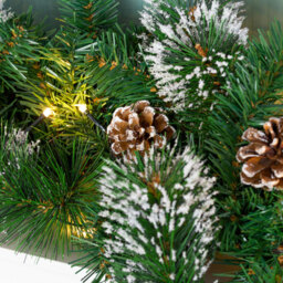 The Christmas Workshop Warm White LED Christmas Garland with Pinecones 183cm - Wilko - thumbnail 7