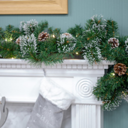 The Christmas Workshop Warm White LED Christmas Garland with Pinecones 183cm - Wilko - thumbnail 5