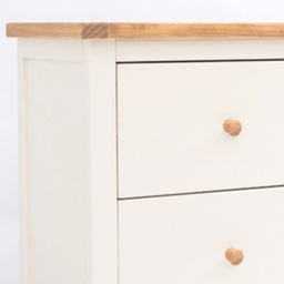Cabinet Bits Trevi 6 Drawer White Wood Knob Chest of Drawers - Wilko - thumbnail 6