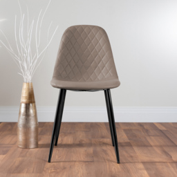 Furniturebox Elissa Solara Marble Effect 2 Seater Round Dining Set White Cappuccino and Black - Wilko - thumbnail 5